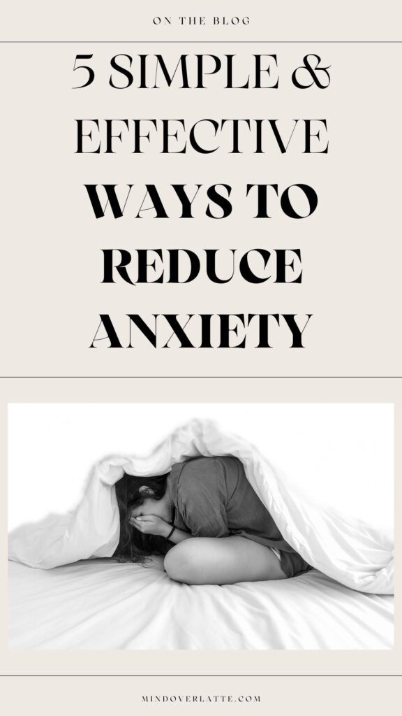 reduce anxiety, cope with anxiety